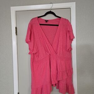 Torrid Pink Short Sleeve Top